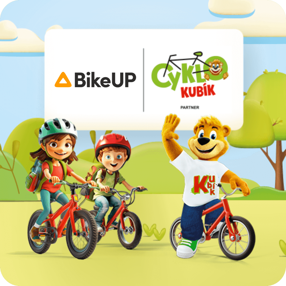 Kubík a BikeUP sú parťáci!<br>Na cestách aj v aplikácii.